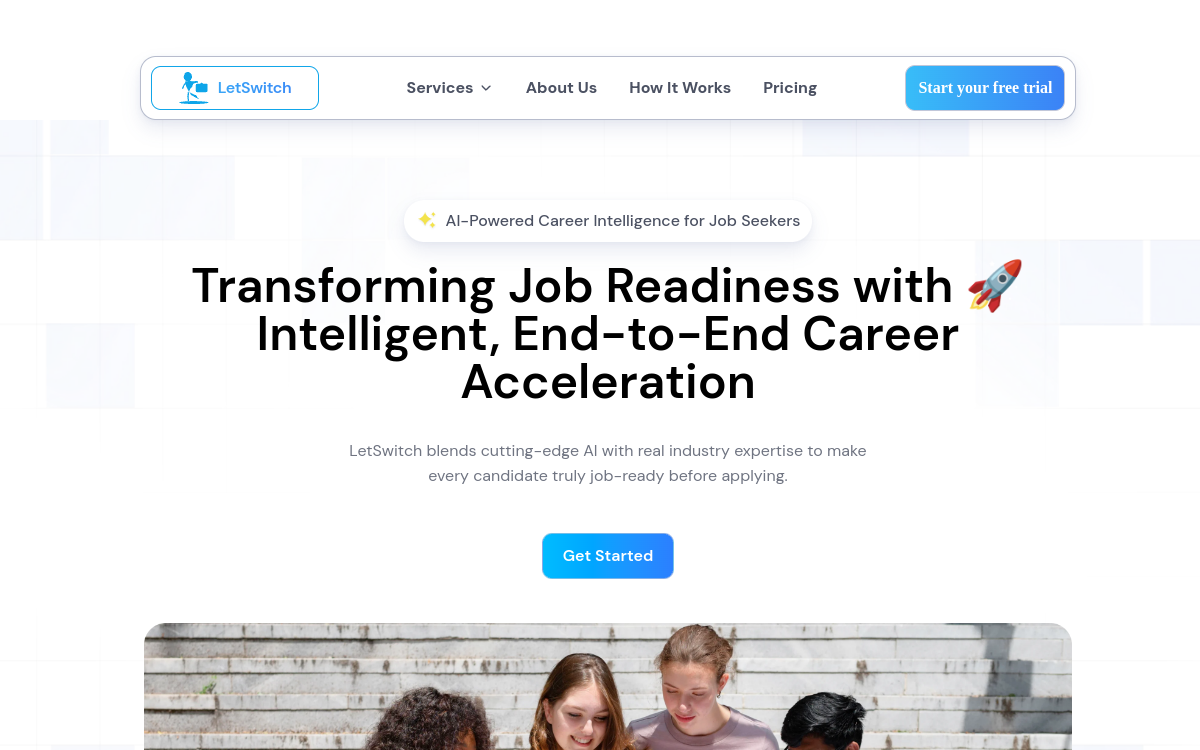 LetSwitch AI website screenshot